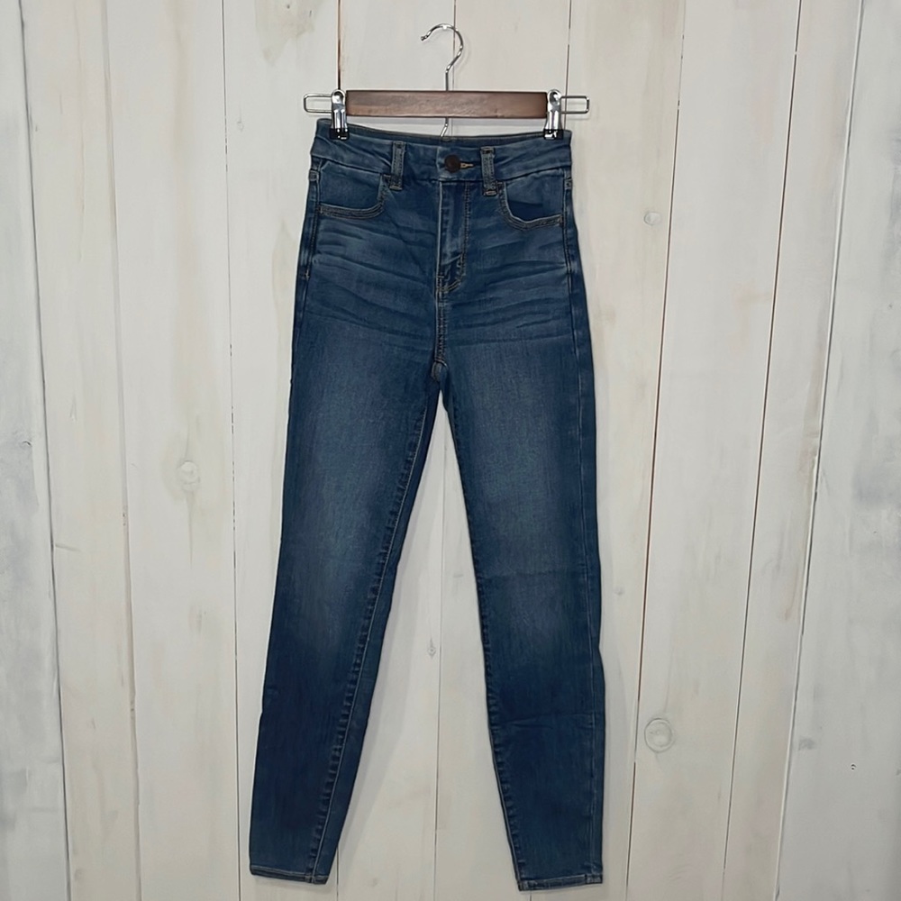 AE Next Level Stretch - Curvy Hi Rise Jegging - 00 regular - Medium Wash